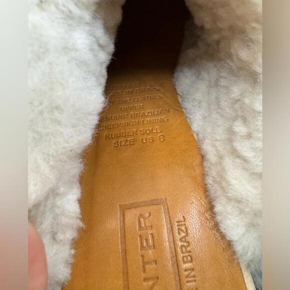 Hunter Bruson Leather Slide On Heel Clogs Shoes Size 8 NWOT. - Picture 5 of 6